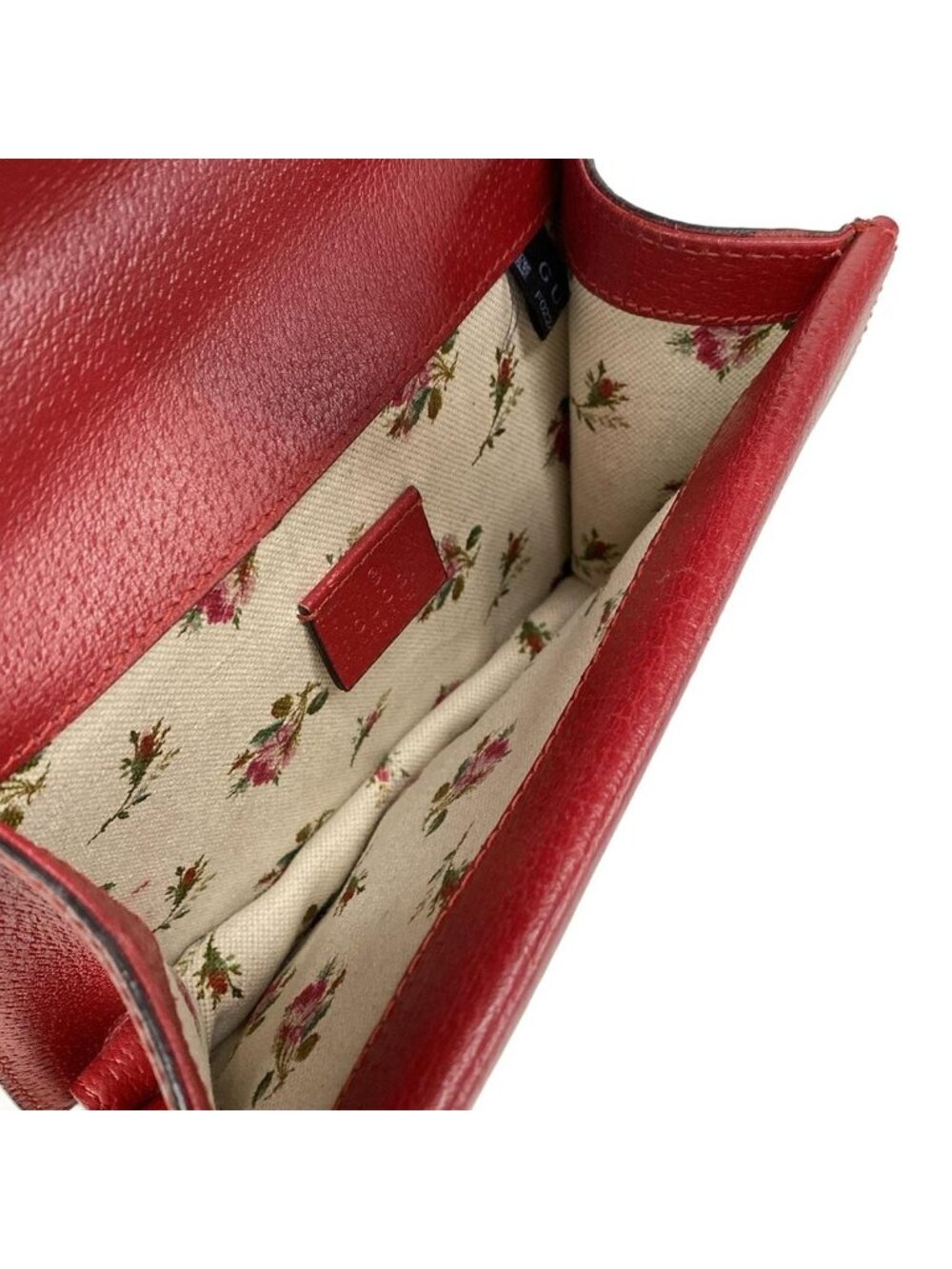 Gucci Shoulder Bag Dionysus Red Navy Chain Leather - Picture 7 of 15